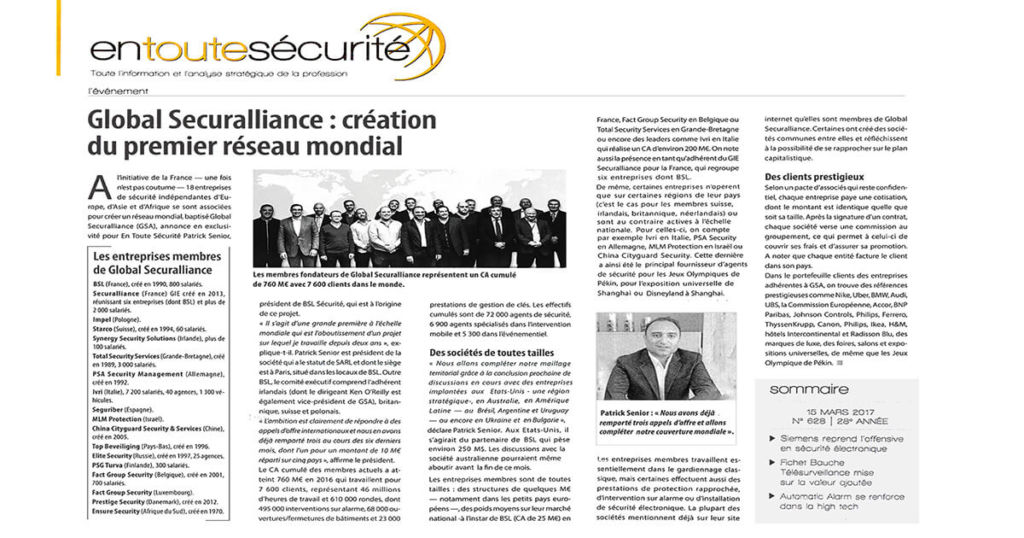 en toute securite global securalliance